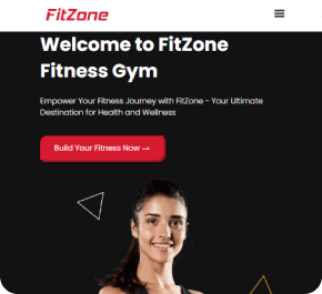 Fit Zone Website with our AI Website Builder | MilesWeb India