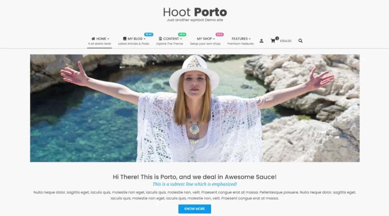 hoot porto wordpress theme