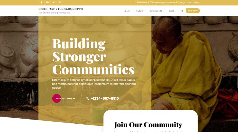 ngo charity connection wordpress theme