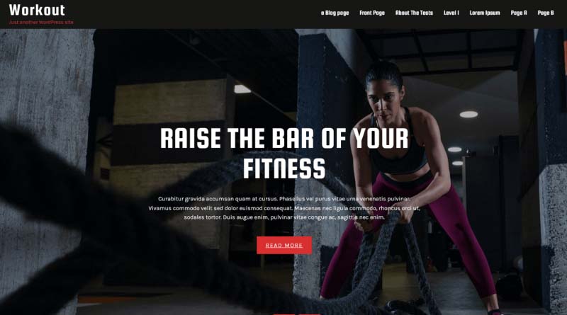 workout lite wordpress theme