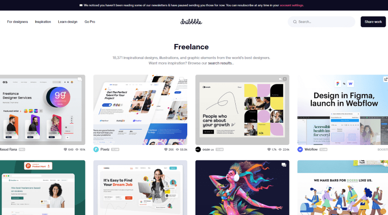 Dribble Freelance Website