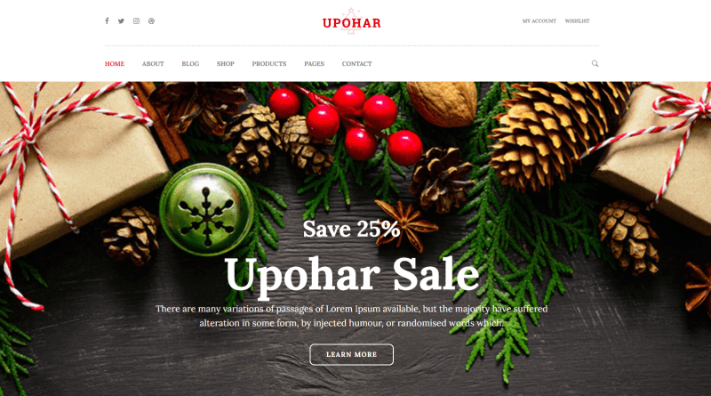 Upohar Christmas Theme