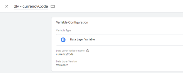 variable configuration