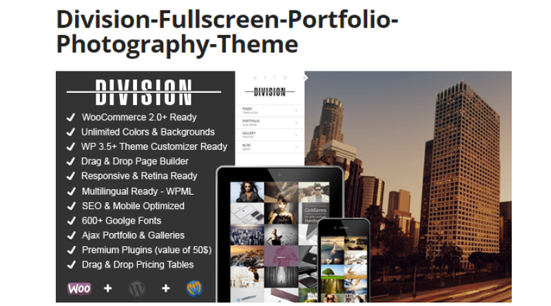 Division Fullscreen Portfolio Photography Theme