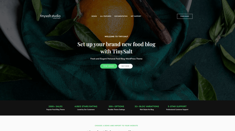 Food Blog: Suitable WordPress Themes For Cooking