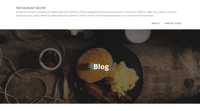 Recipes: WordPress Templates For Restaurants