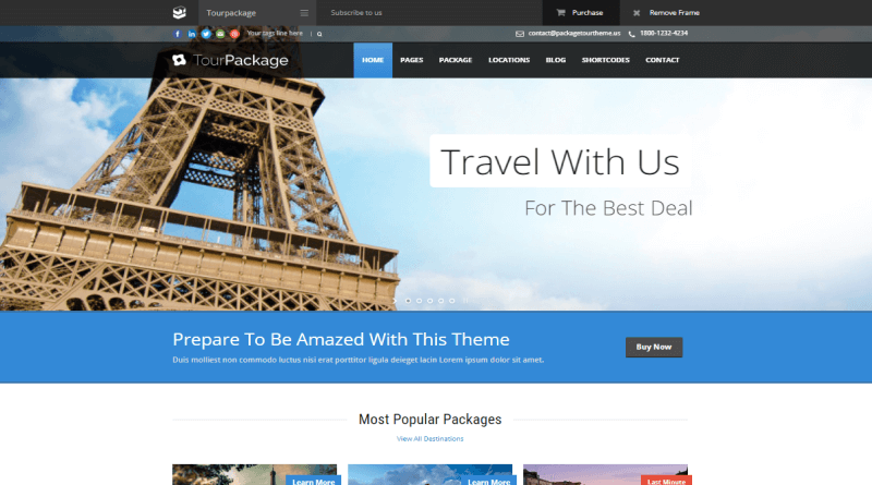 Tour Package: WordPress Travel/Tour Theme