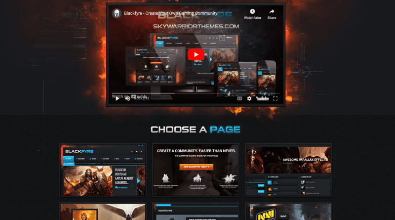 blackfyre gaming wordpress themes