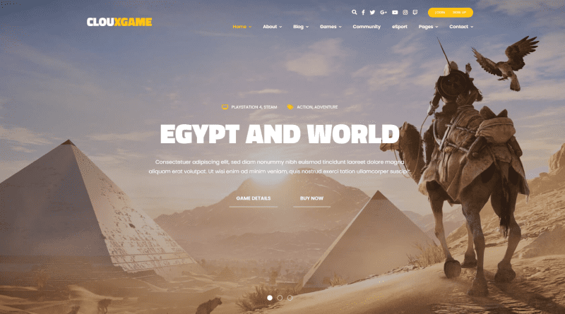 cloux gaming wordpress themes