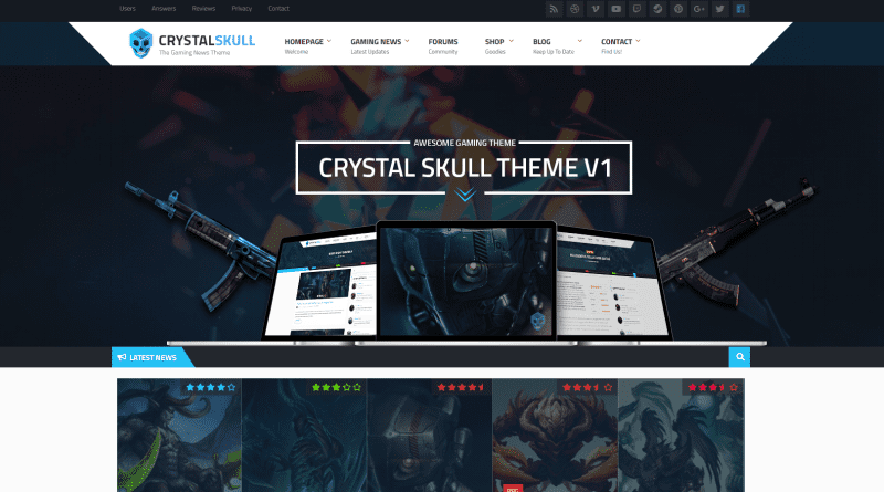 crystalskull gaming wordpress themes