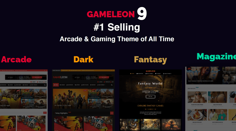 gameleon gaming wordpress themes