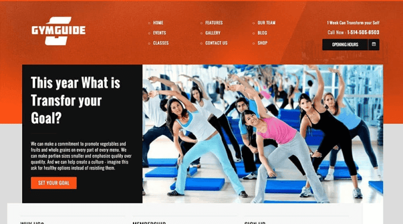 gym guide wordpress fitness themes