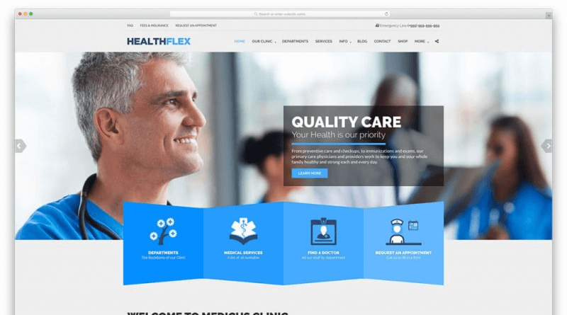 health flex wordpress themes for doctors