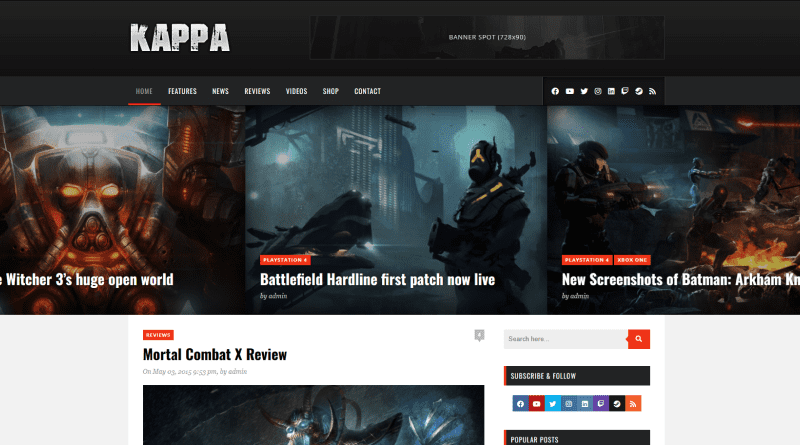 kappa gaming wordpress themes