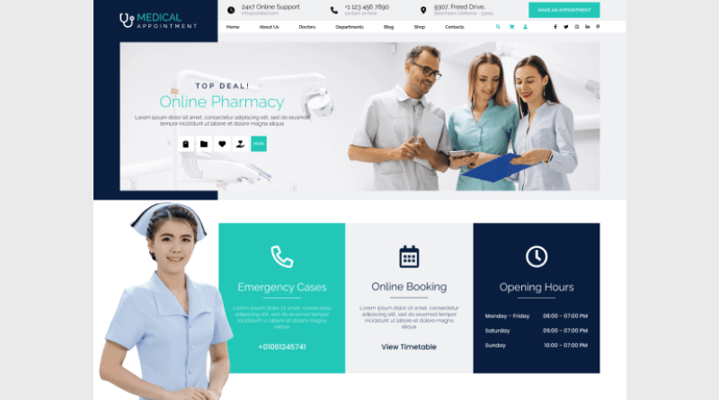 medical appointment wordpress themes for doctors