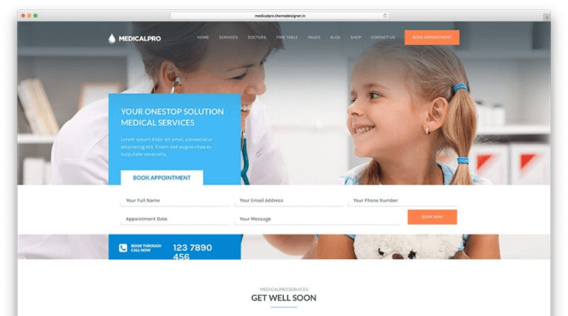 medical pro wordpress themes for doctors