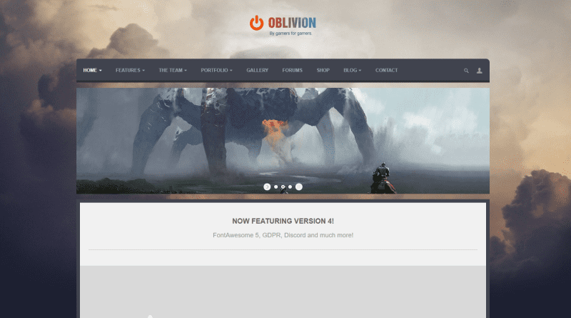 oblivion gaming wordpress themes