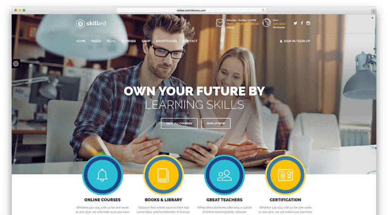 skilled education wordpress themes