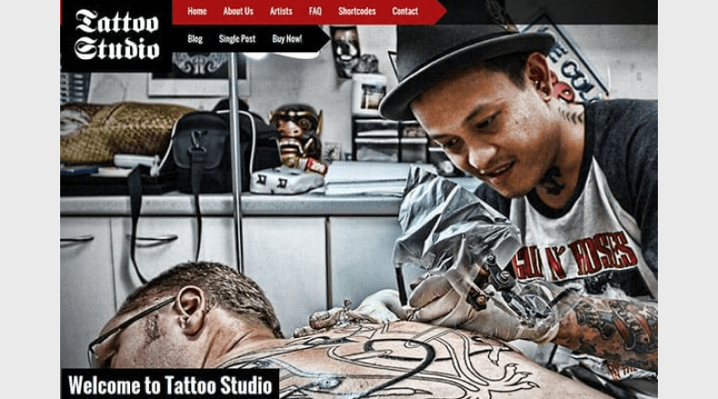 tattoo studio wordpress themes for artists