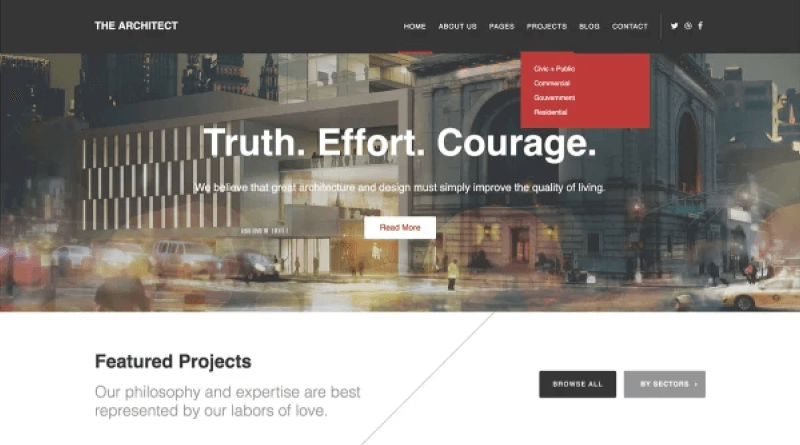 the architect architecture wordpress themes