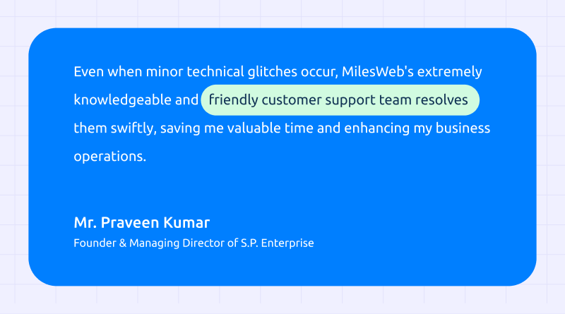 praveen kumar milesweb review