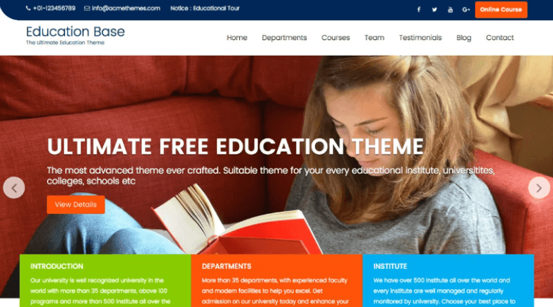 Education Base WordPress Quiz Themes