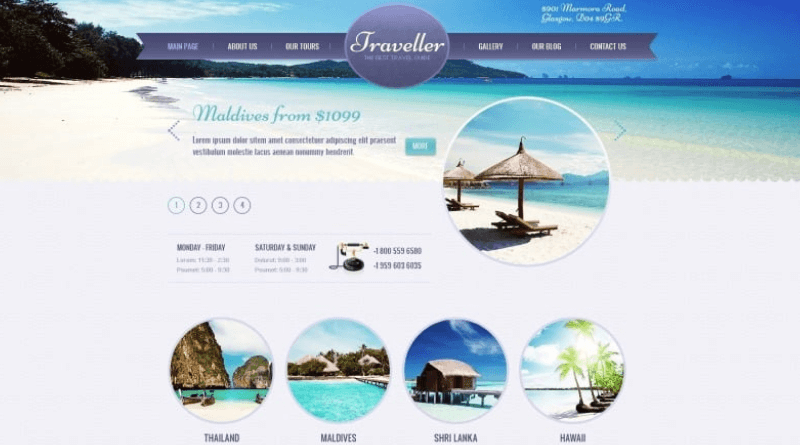 Free Light WordPress Theme for Travel Agency