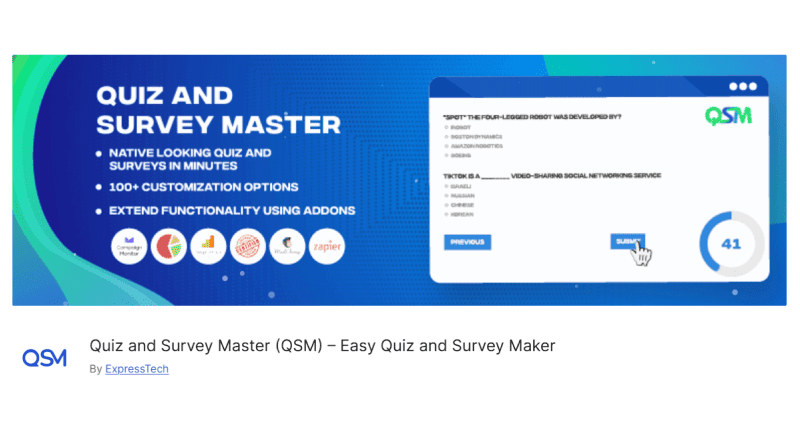 Quiz and Survey Master Plugin