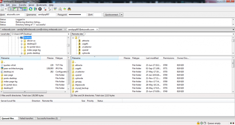 filezilla log dump