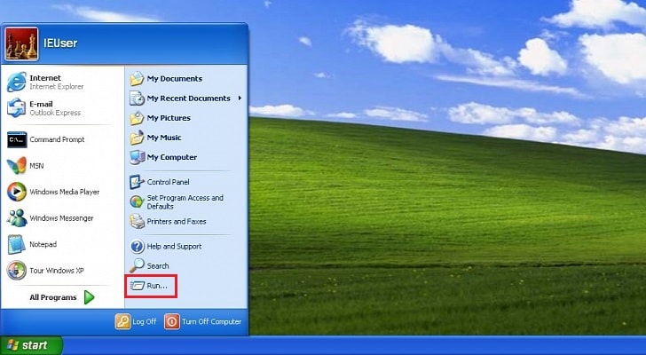 Windows XP_run-min - Web Hosting FAQs by MilesWeb