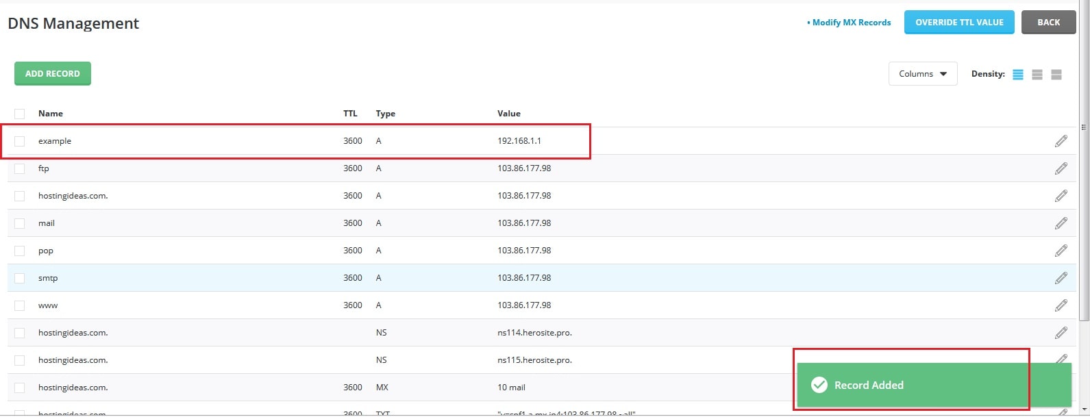 How To Add And Modify DNS Records In DirectAdmin?