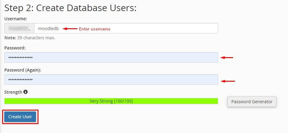 How To Install Moodle Application Manually Via CPanel   Cp Mysql Create Moodle Database User 