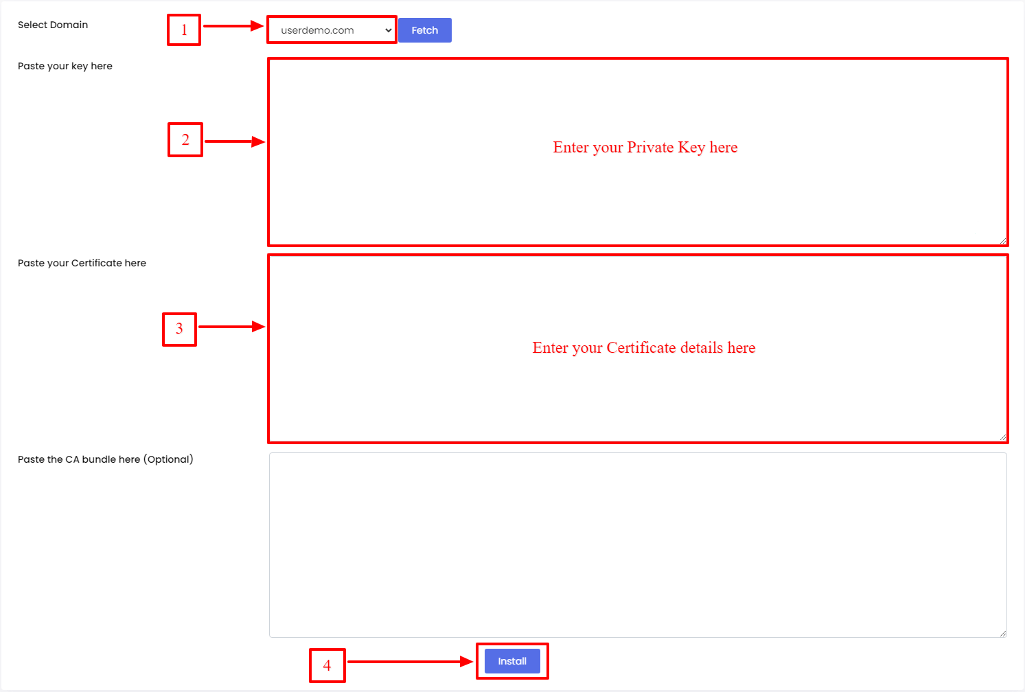 install 3rd party ssl certificate on webuzo