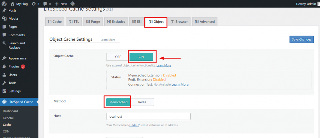 LiteSpeed cache plugin