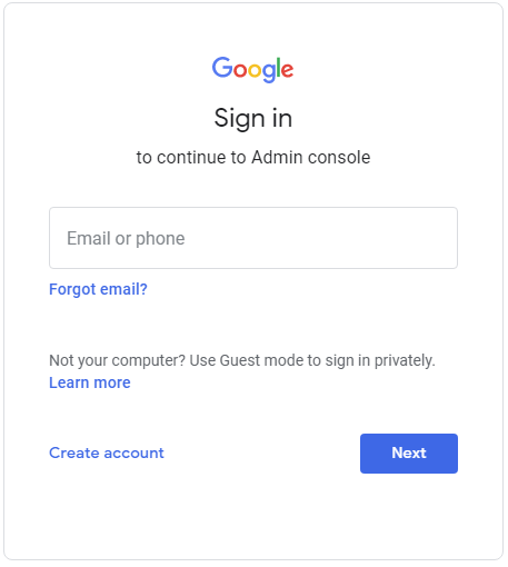 G Suite Account Signin