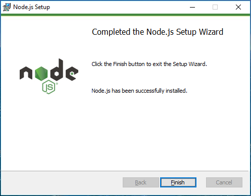 finish nodejs setup