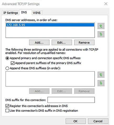 advanced tcp ip setting