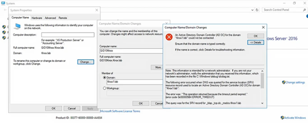 System Properties window