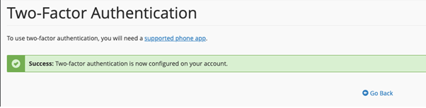 successful 2fa