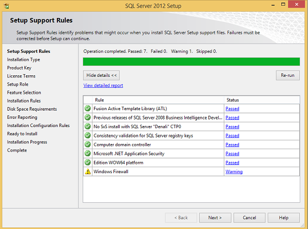 Setup Support Rules