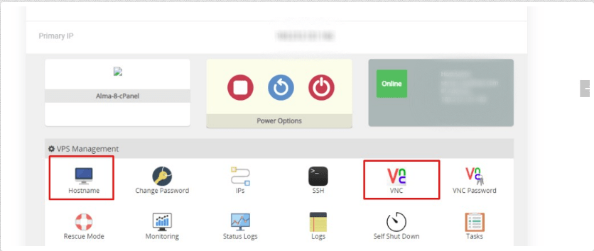 instantly power on your VPS